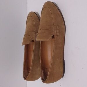 J. Crew Tan Suede Loafers / flats. Size 7.5 leather slip on shoes